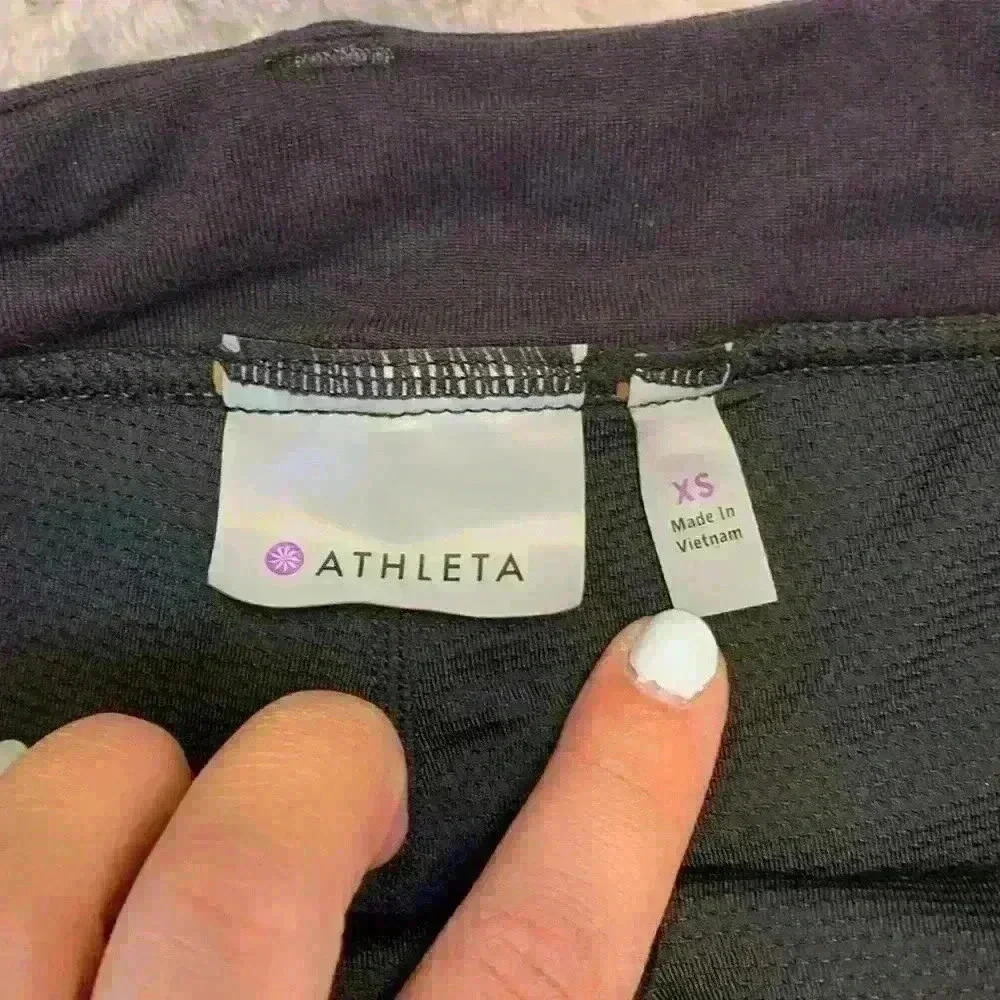 Athleta black mini skirt sz XS PE teacher casual soccer mom athleisure athletic - Picture 7 of 9